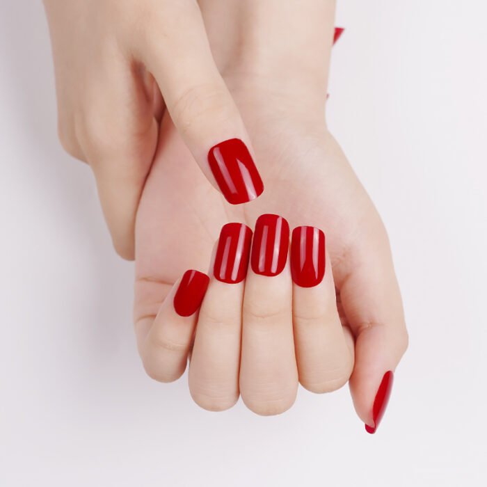 Bandes de vernis gel UV rouge profond