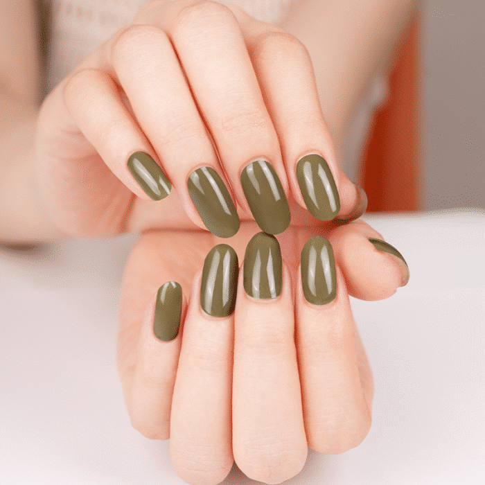 Bandes vernis gel UV couleur Olive