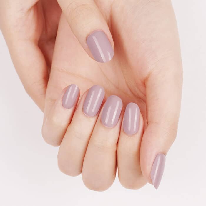 bandes vernis gel uv mauve grisé