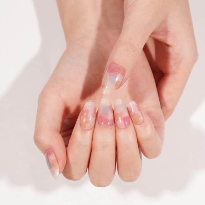 bandes vernis gel motif aquarelle